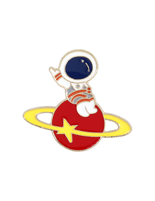 Fashion Astronaut Planet Dripping Alloy Alien Astronaut Moon Star Brooch