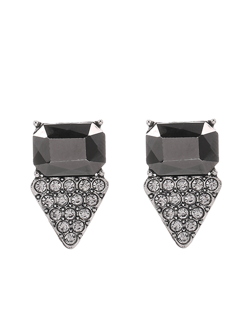 Fashion White Alloy Diamond Earrings