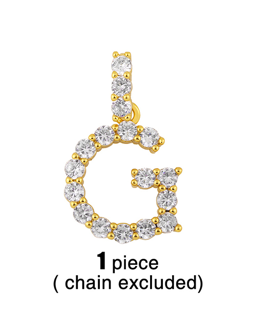 Fashion G (without Chain) Letters Diamonds And Gold-plated Pendant Accessory Necklace