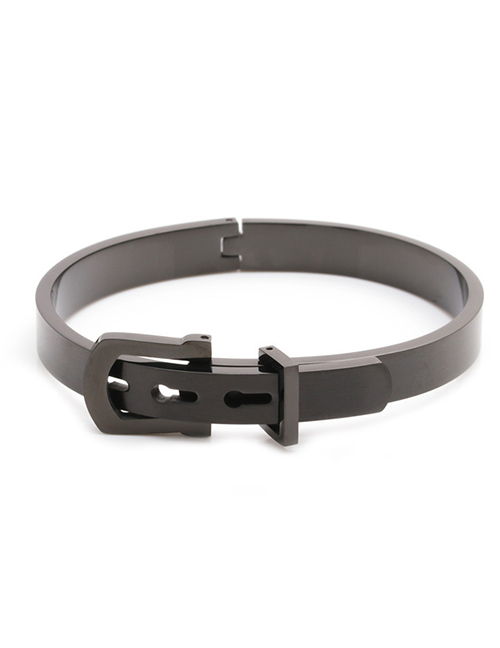 Fashion Gun Black Bracelet Titanium Steel Stainless Steel Roman Letter Crown Skull Bracelet Set