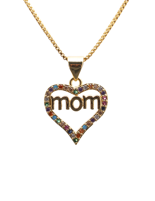 Fashion Love 2 Box Chain Gold Color Micro-inlaid Zircon Love Letter Pendant Necklace