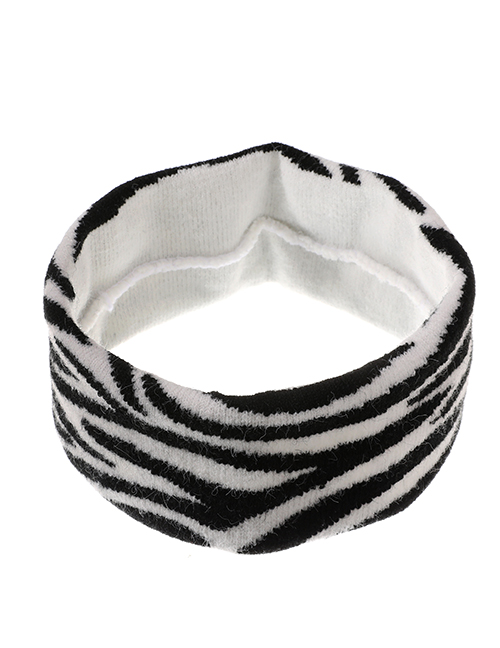 Fashion Zebra Pattern Knitted Geometric Pattern Headband
