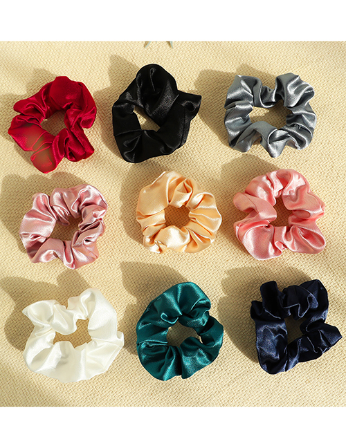 Fashion Water Lotus [9-piece Set] Plaid Flower Printed Fabric Large Intestine Circle Hair Rope Set