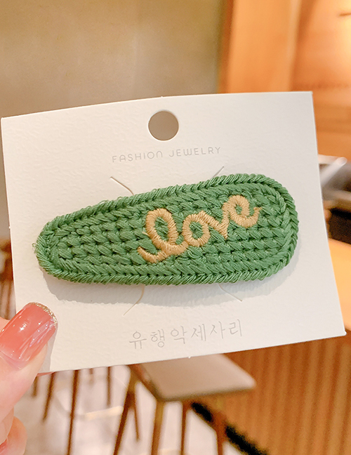 Fashion Letters-green Fruit Alphabet Bowknot Rabbit Ears Knitted Childrens Hairpin