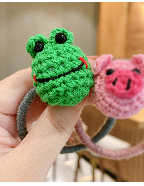 Fashion Little Frog Woolen Animal Knitted Childrens Hair Rope
