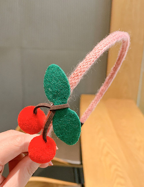 Fashion Cherry [hair Band] Knitted Wool Flower Hairband For Children