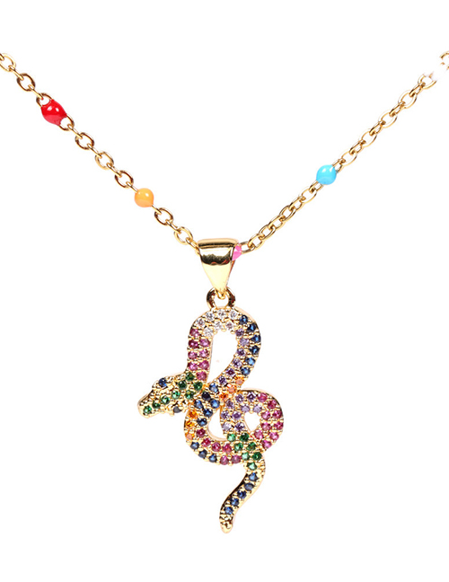 Fashion Necklace Snake Shaped Crystal Diamond Pendant Necklace Earrings Ring