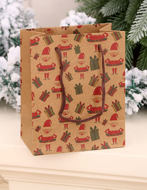Fashion Little Old Man Christmas Kraft Paper Gift Bag