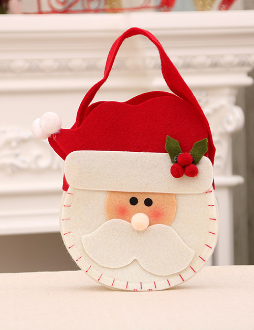 Fashion Old Man Santa Claus Non Woven Christmas Apple Gift Bag