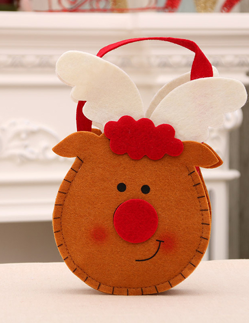 Fashion Deer Santa Claus Non Woven Christmas Apple Gift Bag