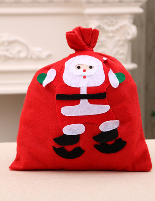 Fashion Medium 30*40cm (random Pattern) Santa Backpack Non-woven Fabric Handmade Applique Gift Bag