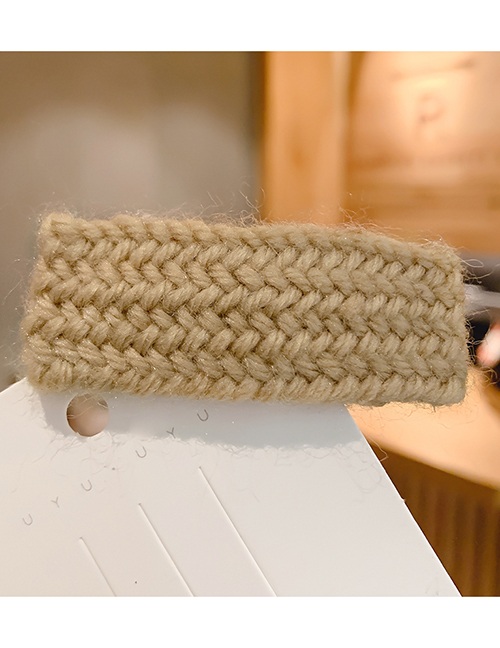Fashion Khaki Hairpin Knitted Woolen Hat Letter Children S Hair Rope Hairpin