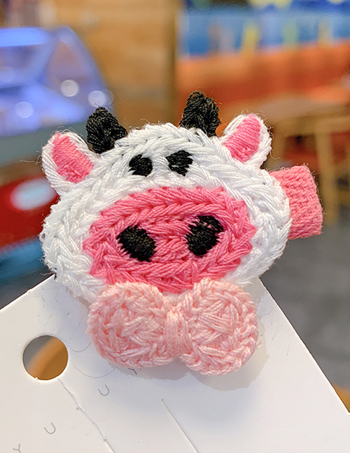 Fashion Cows Knitted Animal Rabbit Ears Hit Color Children Hairpin
