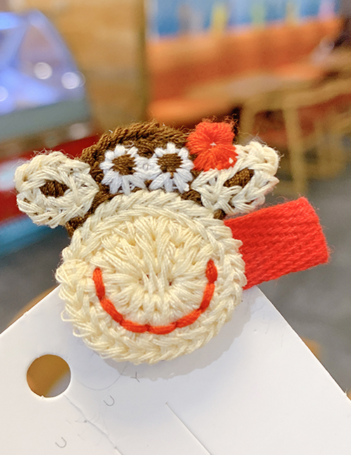 Fashion Little Monkey Knitted Animal Rabbit Ears Hit Color Children Hairpin