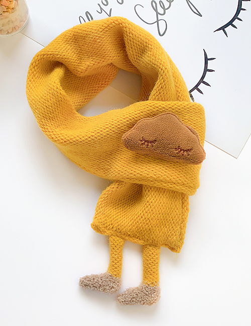 Fashion Little Feet Bib [yellow] Yunduo Little Feet Knitted Children Scarf