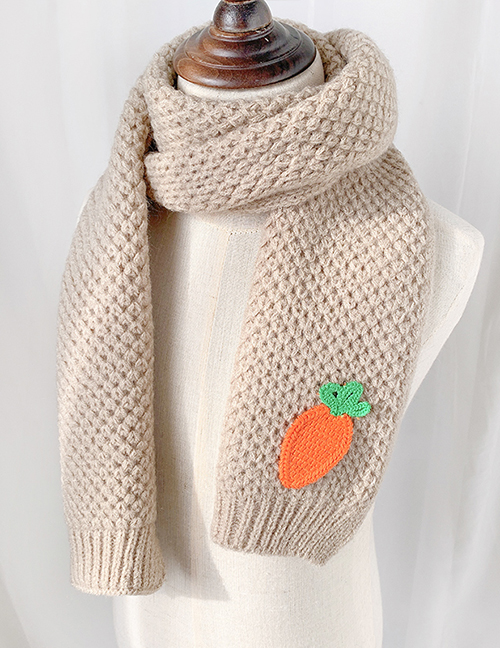 Fashion Carrot【khaki】 Animal Wool Knitted Children S Scarf