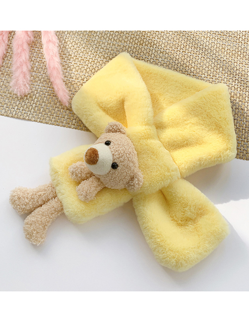 Fashion Little Bear【yellow】 Bear Doll Plush Thickened Children S Scarf