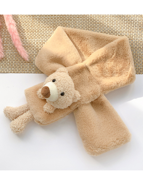 Fashion Little Bear [camel] Bear Doll Plush Thickened Children S Scarf