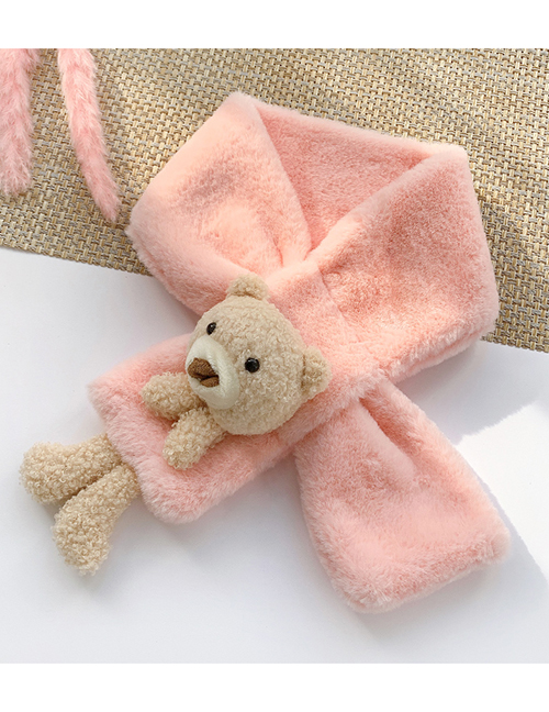 Fashion Bear [pink] Bear Doll Plush Thickened Children S Scarf