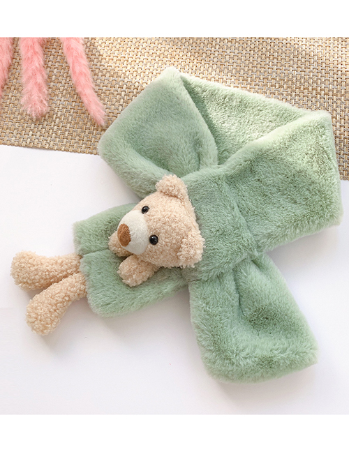 Fashion Little Bear [green] Bear Doll Plush Thickened Children S Scarf