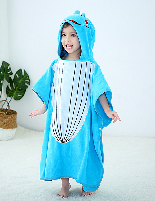 Fashion Blue Whale Hooded Whale Jellyfish Childrens Towel