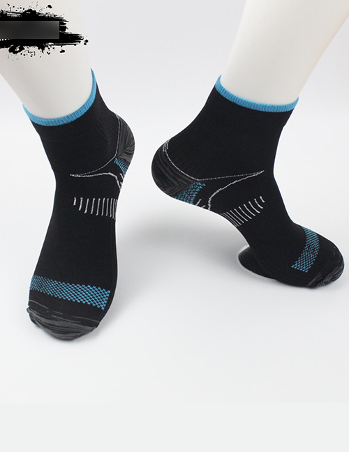 Fashion Black Socks With Contrast Stitching