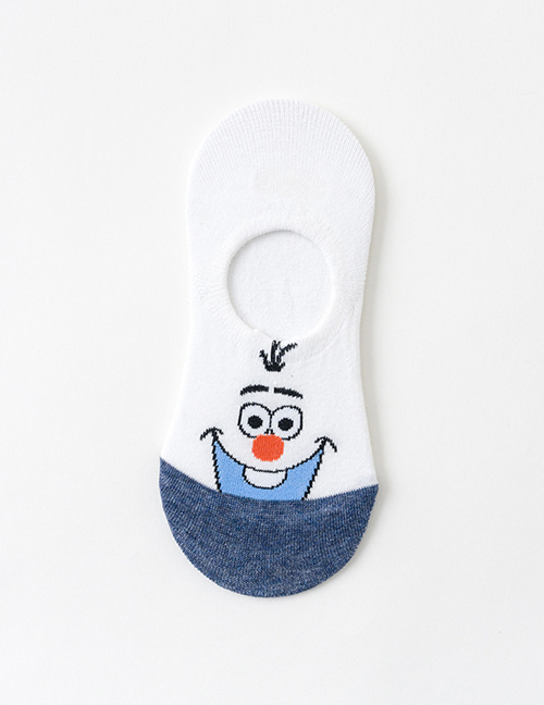 Fashion Smiley White Dispensed Non-slip Angry Birds Rabbit Cotton Boat Socks