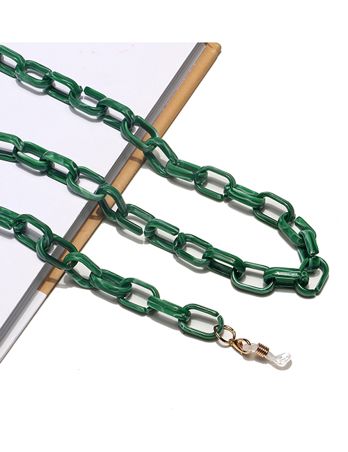 Fashion Green Gradient Acrylic Thick Chain Glasses Chain