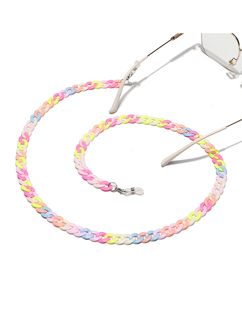 Fashion Color Resin Acrylic Contrast Thick Chain Glasses Chain