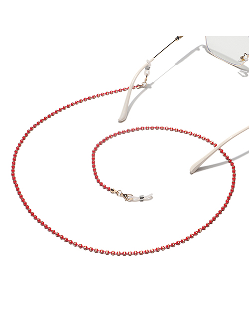 Fashion Red Anti-skid Beaded Chain Alloy Glasses Chain