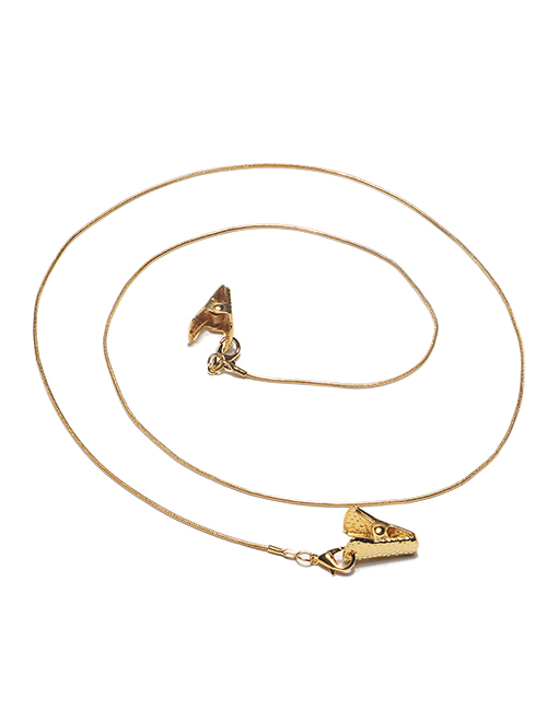 Fashion Gold Color Alligator Clip Snake Bone Chain Alloy Glasses Chain