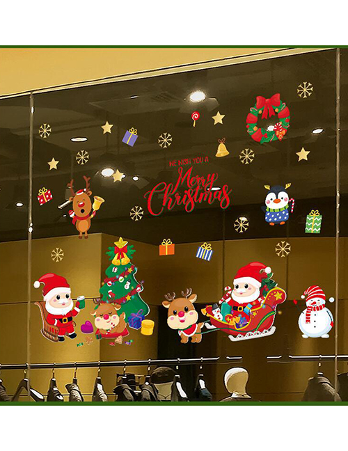Fashion Christmas Gift Christmas Window Glass Doors And Windows Office Decoration Wall Stickers