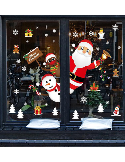 Fashion Santa Claus Christmas Window Glass Doors And Windows Office Decoration Wall Stickers