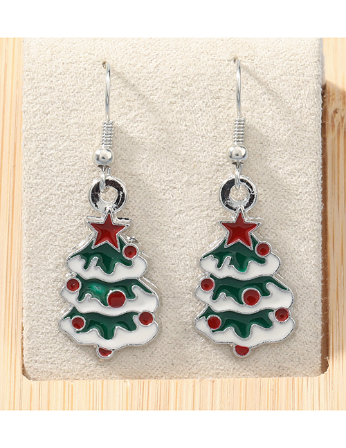 Fashion Christmas Tree Christmas Series Alloy Drop Oil Christmas Tree Earrings