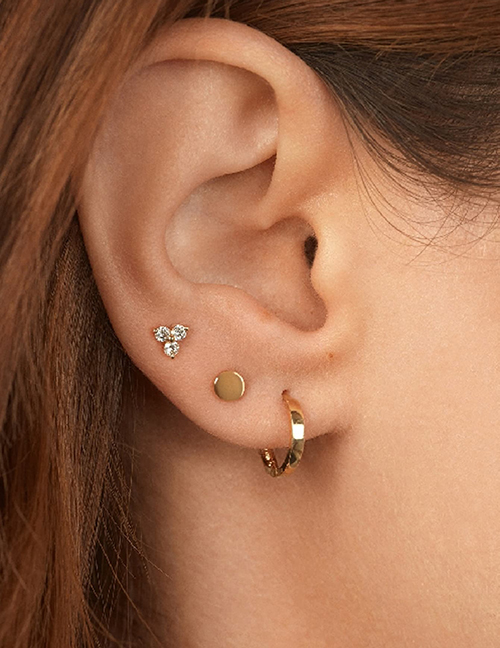 Fashion Set Of 3 Diamond Geometric Alloy Earring Set