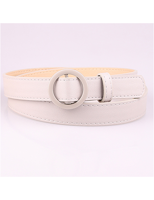 Fashion Gray Thin Belt For Jeans Without Holes