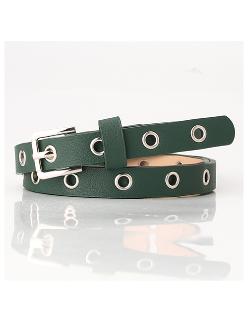 Fashion Green Punch-free Hollow Eye Belt