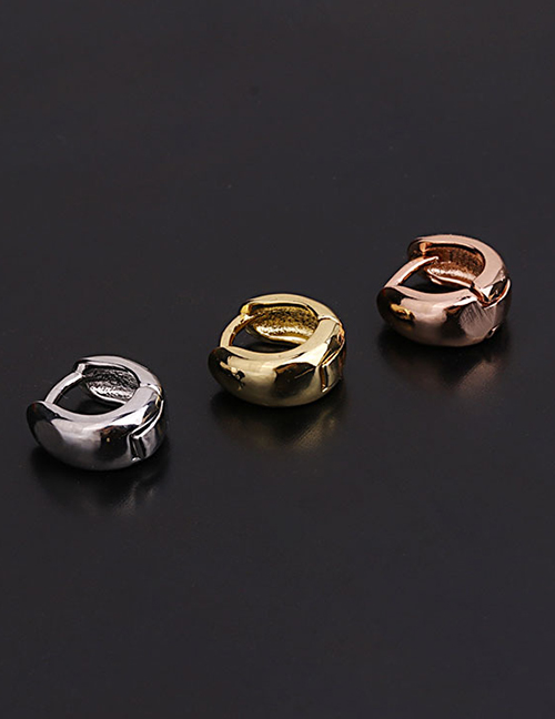 Fashion 19#silver Micro-inlaid Zircon Flowers Stainless Steel Geometric Earrings