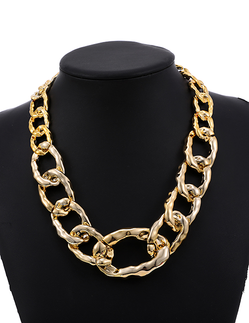 Fashion Gold Color Resin Geometric Chain Necklace