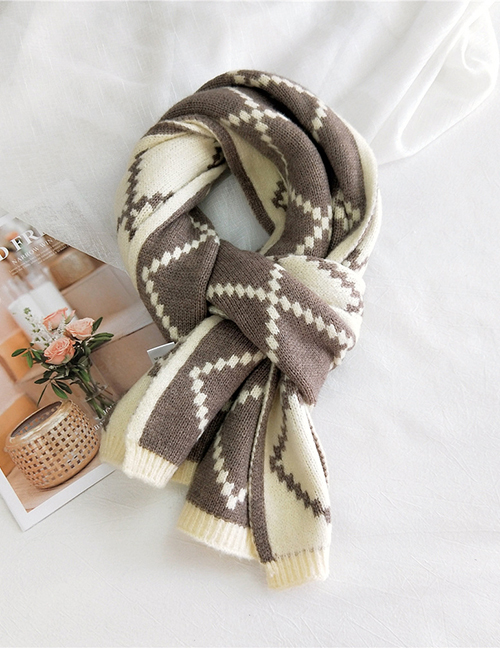 Fashion Gami Double-sided Mesh Knitted Wool Scarf