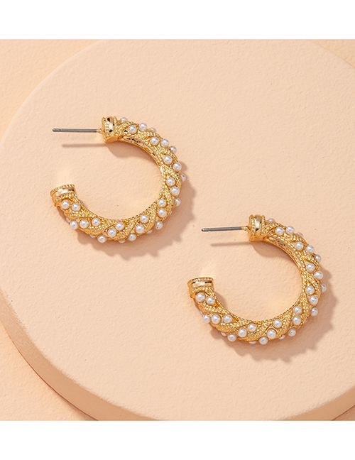 Fashion Golden Geometric Irregular Diamond Earrings