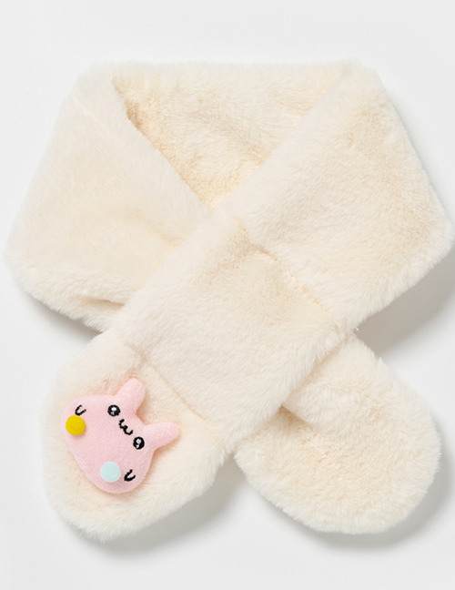 Fashion Rabbit White Rex Rabbit Fur Five-pointed Star Animal Thickened Warm Children S Scarf