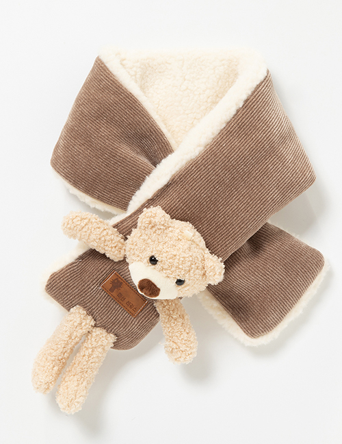 Fashion Bear Khaki Little Bear Rabbit Doll Thickened Warm Children Scarf