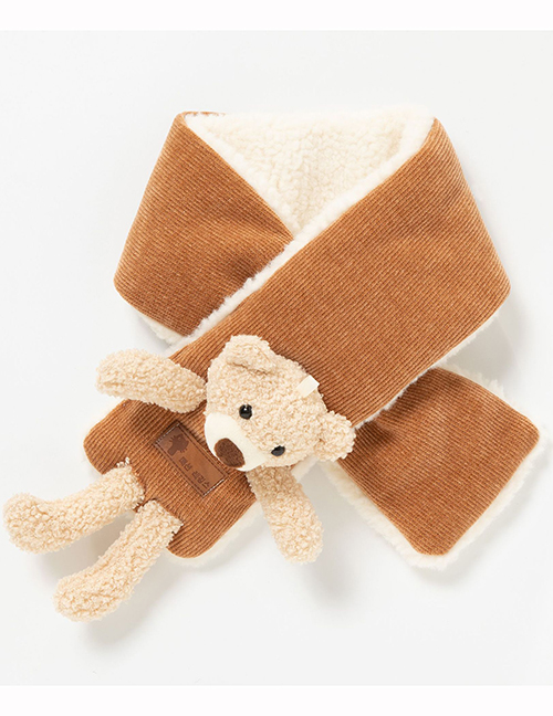 Fashion Bear Caramel Little Bear Rabbit Doll Thickened Warm Children Scarf