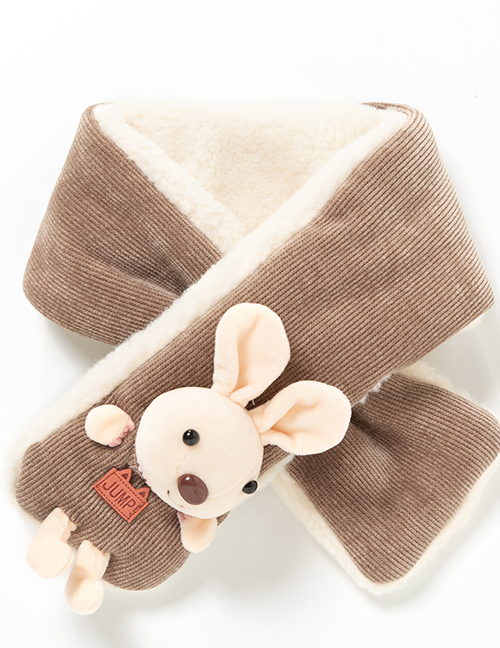 Fashion Bunny Khaki Little Bear Rabbit Doll Thickened Warm Children Scarf