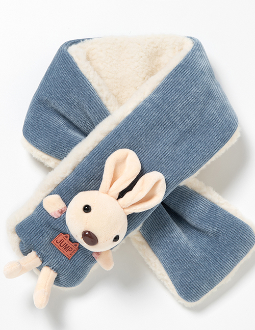 Fashion Bunny Blue Little Bear Rabbit Doll Thickened Warm Children Scarf