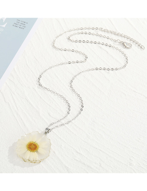 Fashion Necklace Daisy Resin Alloy Earrings Necklace Set