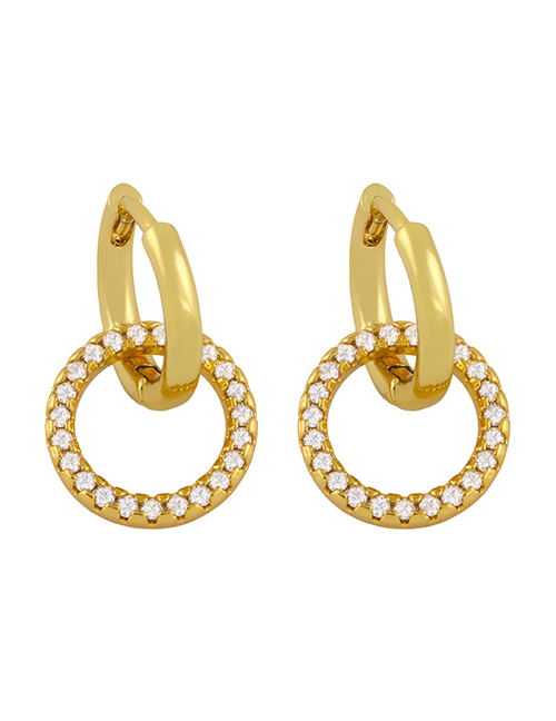 Fashion Circle Love Diamond Earrings