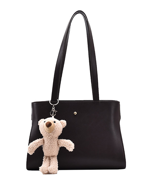 Fashion Brown Bear Doll Solid Color One-shoulder Armpit Bag