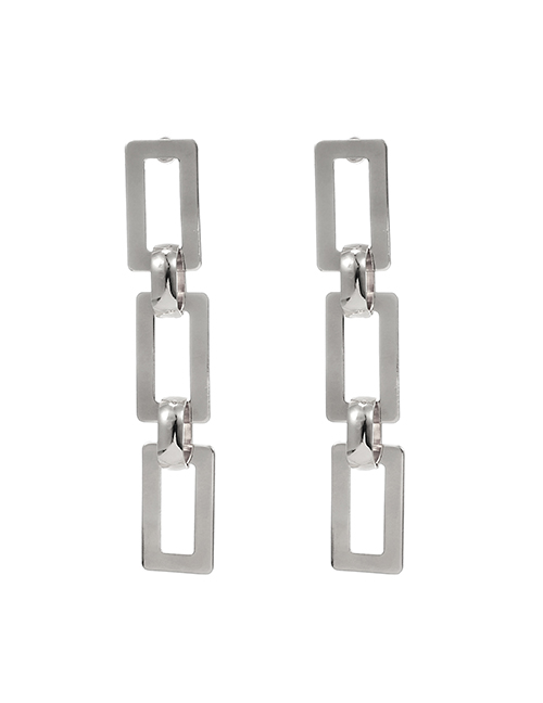 Fashion Silver Color Alloy Chain Earrings